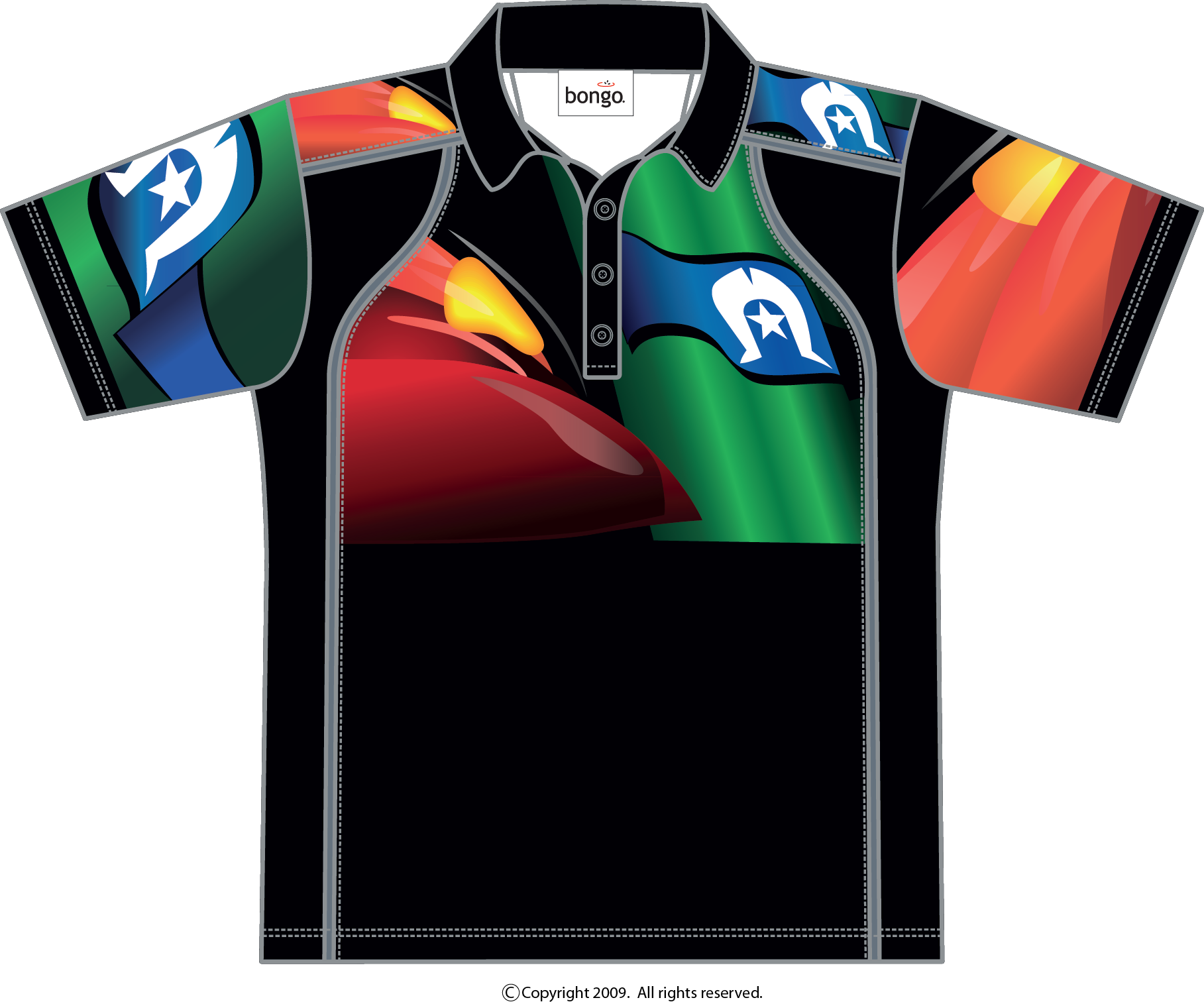 Promotional NAIDOC Indigenous Flag Polo Shirt - Bongo