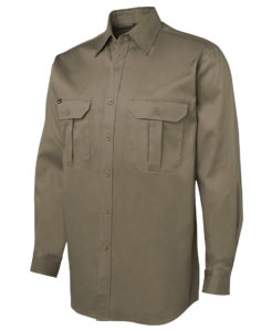 cotton-long-sleeved-work-shirts-khaki