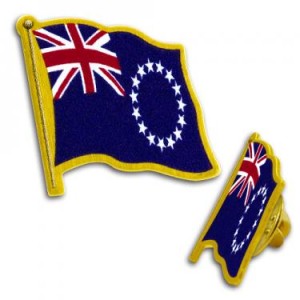 Flag Pin Cook Islands