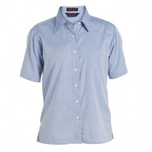 Ladies Short Sleeved Chambray Shirt