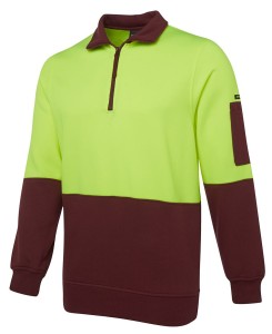 hi vis zip sweatshirt