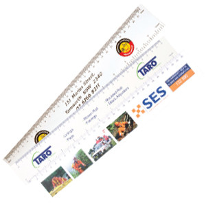 laminated card ruler