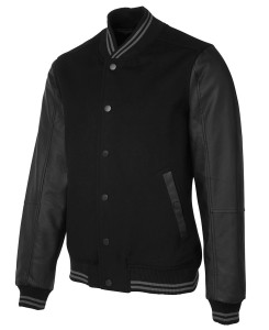 leather baseball jacket