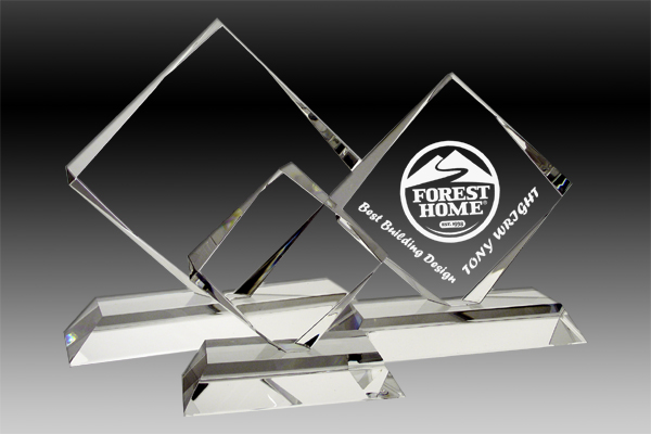 Crystal Square Faceted Award