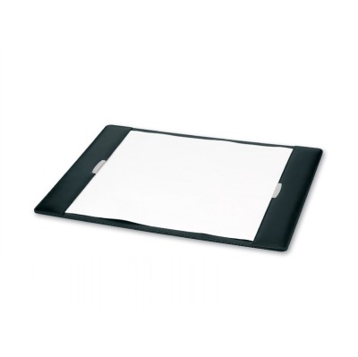 Executive Leather Desk Pad with Silver Trims