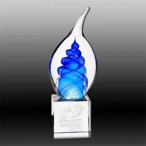 blue crystal swirl award