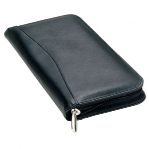 bonded leather travel wallet