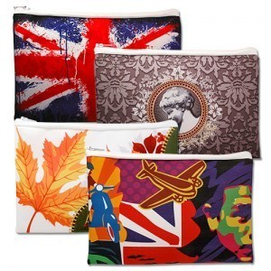 colourful printed pouches