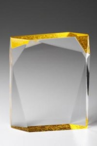 gold bevelled award