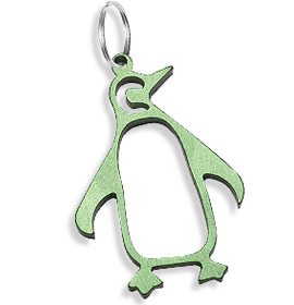 penguin bottle opener keychain