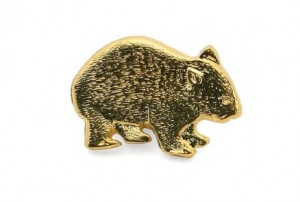 wombat lapel pin