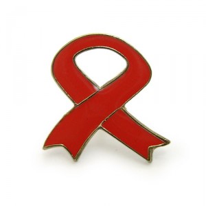 aids metal badge