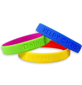 dual colour silicone wristbands