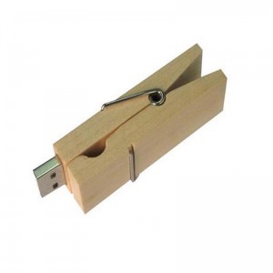 wooden peg flash drive