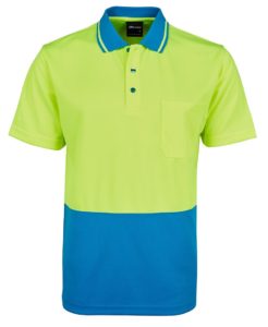 Hi Vis No Cuff Polo Shirt