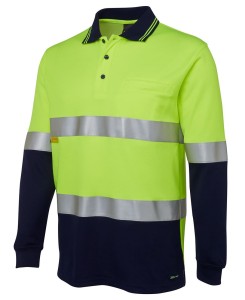 cotton back hi vis polo