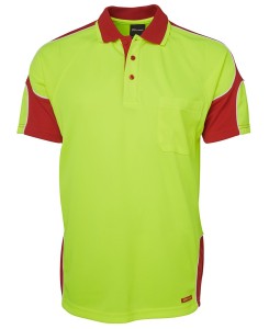 hi vis arm panel polo shirt