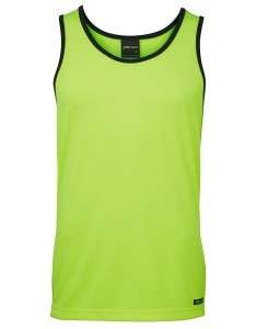 hi vis contrast singlet lime