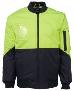 hi vis flying jacket lime navy