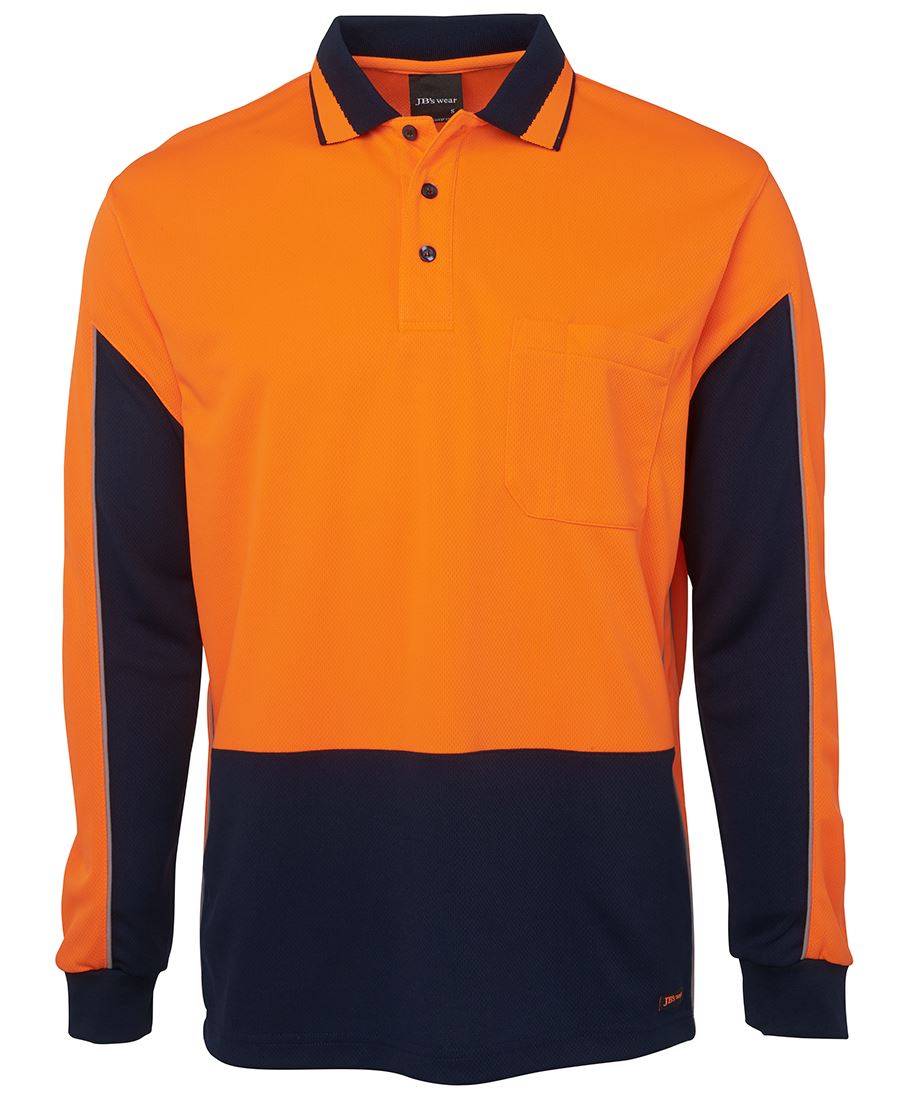 Promotional Hi Vis Long Sleeved Polos - Moisture Wicking Fabric - Bongo