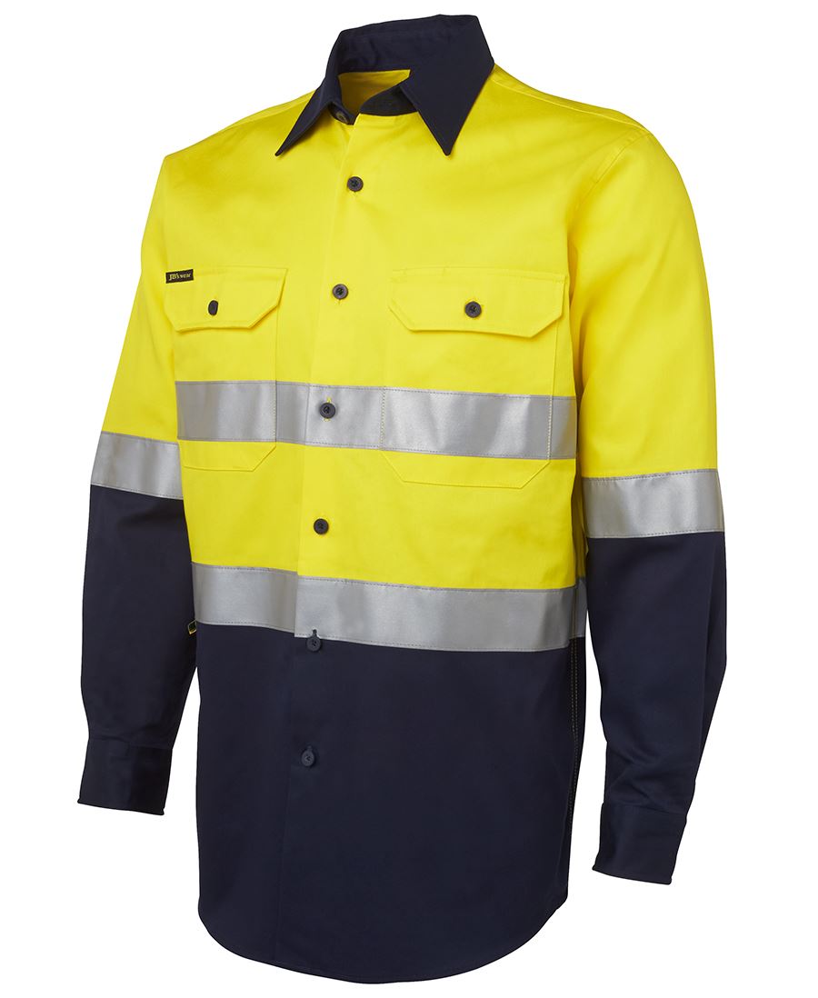 Promotional Hi Vis L/S Cotton Work Shirt - Compliant Safety Shirts - Bongo