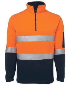 hi vis polar fleece jackets orange navy