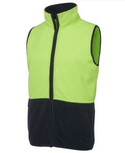 hi vis polar fleece vest