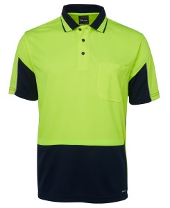 hi vis short sleeved polos lime