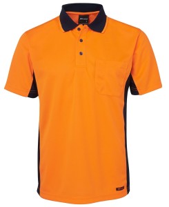 hi vis sports polos orange