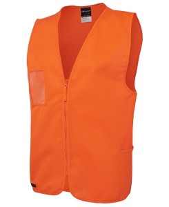 hi vis zip safety vest