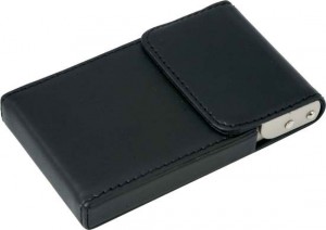 LEATHER LOOK BUSINESS CARD HOLDER