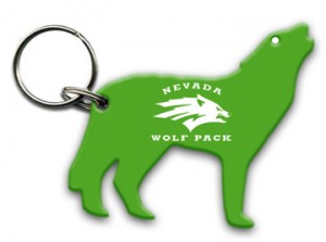 wolf keyring bottle opener