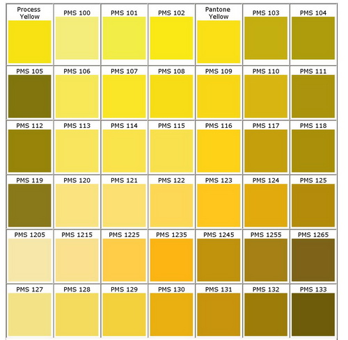 PMS Colour Chart - Bongo