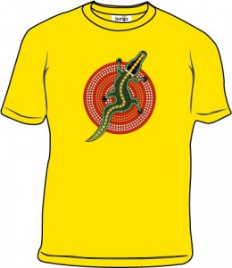 Bongo Aboriginal Crocodile Design T-shirt