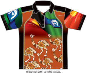 Promotional Indigenous Emu Polo Shirt - Aboriginal Inspired Themes