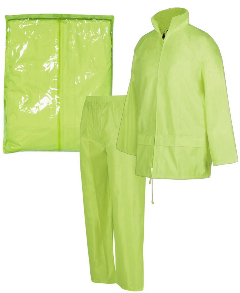 rain jacket and trousers
