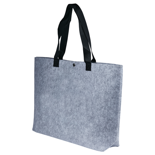 Promotional French Felt Shopping Bag - Black Handles | Bongo